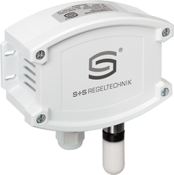 Aufputzfühler für Feuchte, Temperatur, Luftgüte und CO2 AERASGARD AFTM-LQ-CO2-W, mit Kunststoff-Sinterfilter - S+S Regeltechnik