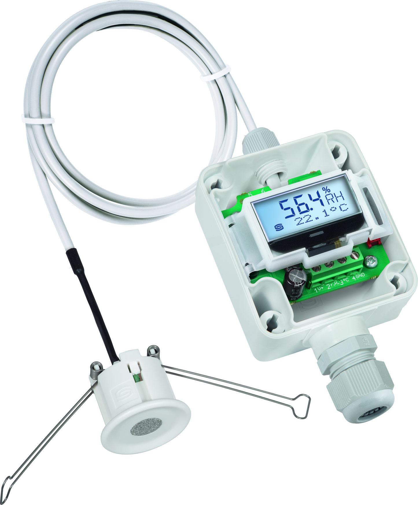 HYGRASGARD DFF-U LCD, mit LCD-Anzeige, mit Sinterfilter - S+S Regeltechnik