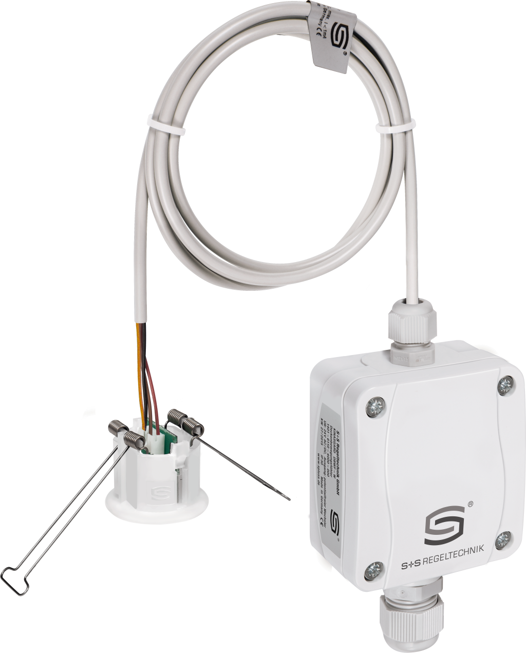 Deckeneinbau-Feuchtefühler HYGRASGARD DFF-U, mit Metall-Sinterfilter - S+S Regeltechnik