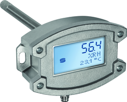 Kanal- Feuchte- und Temperaturfühler HYGRASGARD KFTF-20-I VAQ LCD, mit LCD-Anzeige, mit Metall-Sinterfilter - S+S Regeltechnik