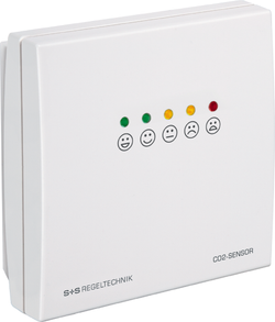 Schul CO2 Sensor | CO2 Ampel AERASGARD RCO2-AS, mit Metall-Sinterfilter - S+S Regeltechnik