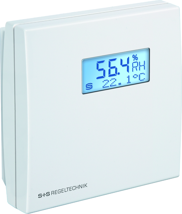 Raumfeuchte- und Temperaturfühler HYGRASGARD RFTF-U LCD, mit LCD-Anzeige, mit Metall-Sinterfilter - S+S Regeltechnik