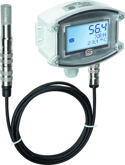 Raumpendelfeuchte- und Temperaturfühler HYGRASGARD RPFTF-25-I LCD, mit LCD-Anzeige, mit Metall-Sinterfilter - S+S Regeltechnik