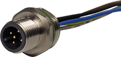 M12 - Flanschstecker, 5-polig für powerIO Power IO-Flanschstecker VWM - S+S Regeltechnik