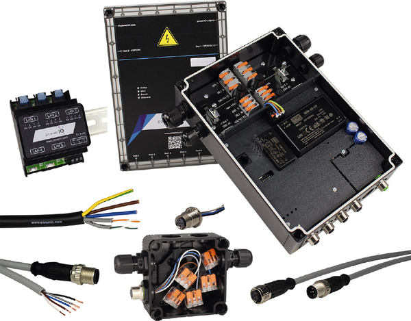 powerIO®-Starter Set - Box, Start Unit, Line, cable, Y distributor, Bluetooth Dongle Power IO-Starter Set - S+S Regeltechnik
