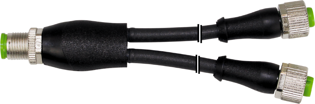 M12 - Y-Verteiler, 5-polig für powerIO Power IO-Y-Verteiler - S+S Regeltechnik