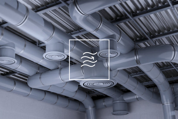 Visualización del sistema de ventilación en el techo