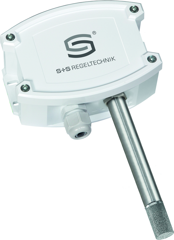 HYGRASGARD AFTF-20-U, mit geöffneter Abdeckung, mit Metall-Sinterfilter - S+S Regeltechnik