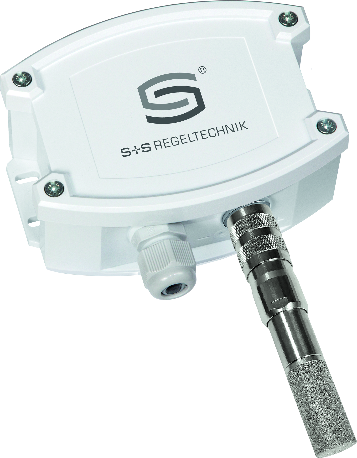 HYGRASGARD AFF-25-U, mit geöffneter Abdeckung, mit Metall-Sinterfilter - S+S Regeltechnik