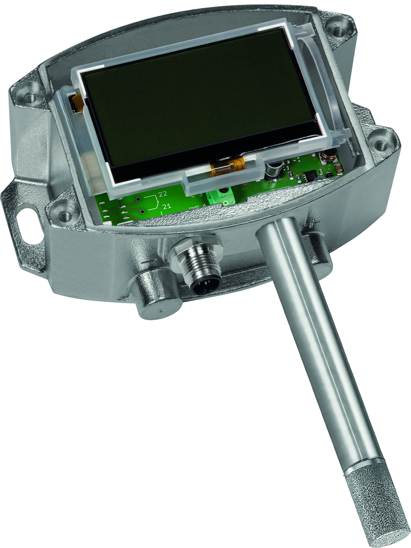 HYGRASGARD AFTF-20-I VAQ LCD, mit LCD-Anzeige, mit Metall-Sinterfilter - S+S Regeltechnik