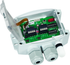 HYGRASGARD AFTF-Modbus-T3 LCD, mit geöffneter Abdeckung und LCD-Anzeige, mit Sinterfilter - S+S Regeltechnik