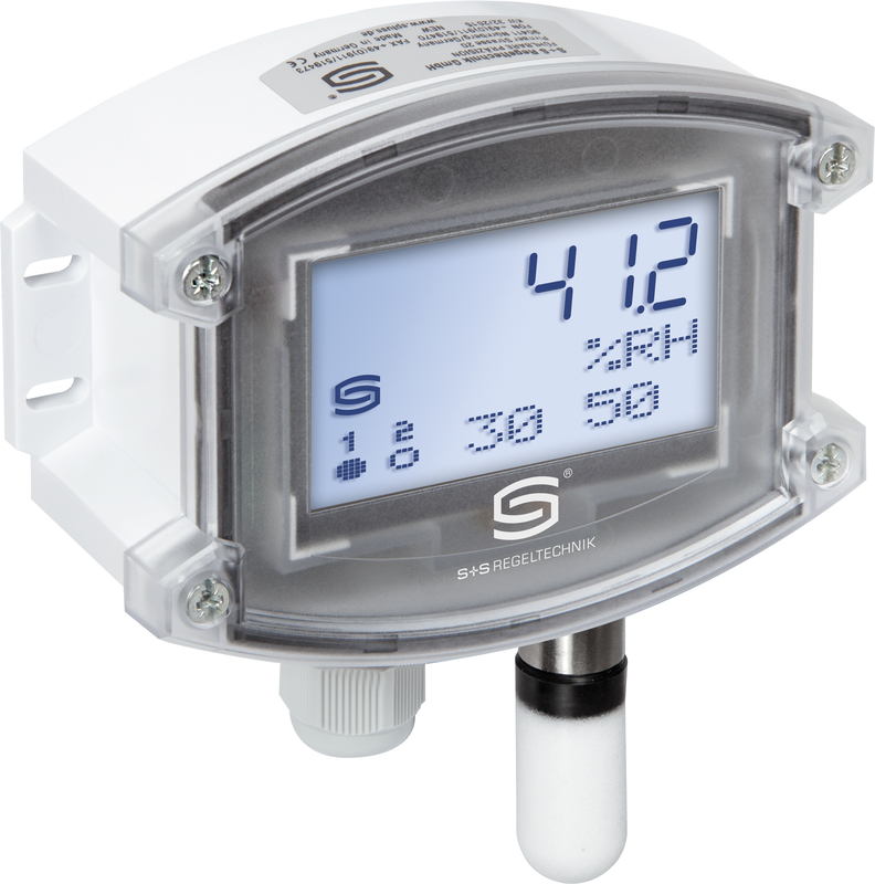 Aufputz-Hygrothermostat mit Display und Schutzrohr