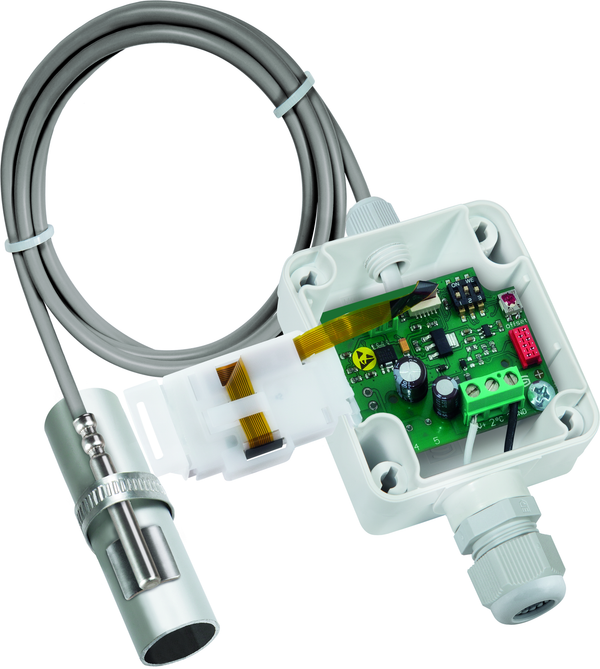 THERMASGARD ALTM2-U LCD, mit geöffneter Abdeckung und LCD-Anzeige - S+S Regeltechnik