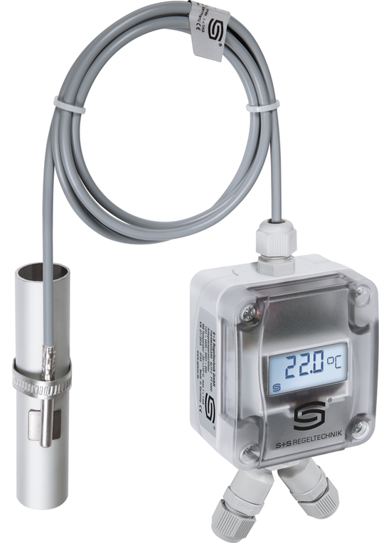 Temperaturfühler mit Display und Schutzrohr
