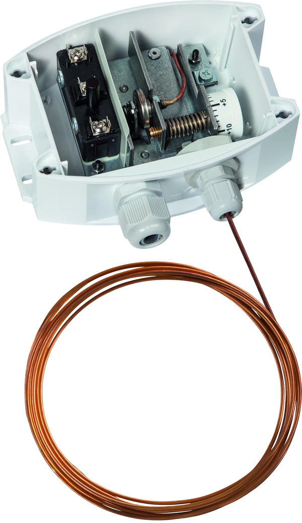 THERMASREG FST-8D-HR, mit geöffneter Abdeckung - S+S Regeltechnik