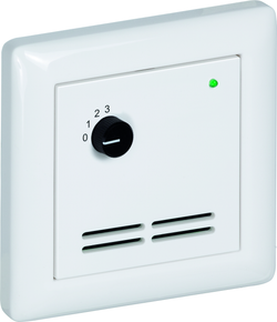 Raumtemperaturfühler mit Bedienelementen im Flächenschalterprogramm THERMASGARD FSTF Ni1000 D4 L - S+S Regeltechnik