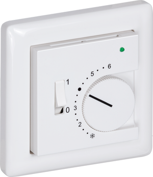 Raumtemperaturfühler mit Drehregler und LED