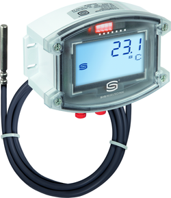 Hülsenfühler mit Temperaturmessumformer THERMASGARD HFTM-ECATP LCD, mit LCD-Anzeige - S+S Regeltechnik