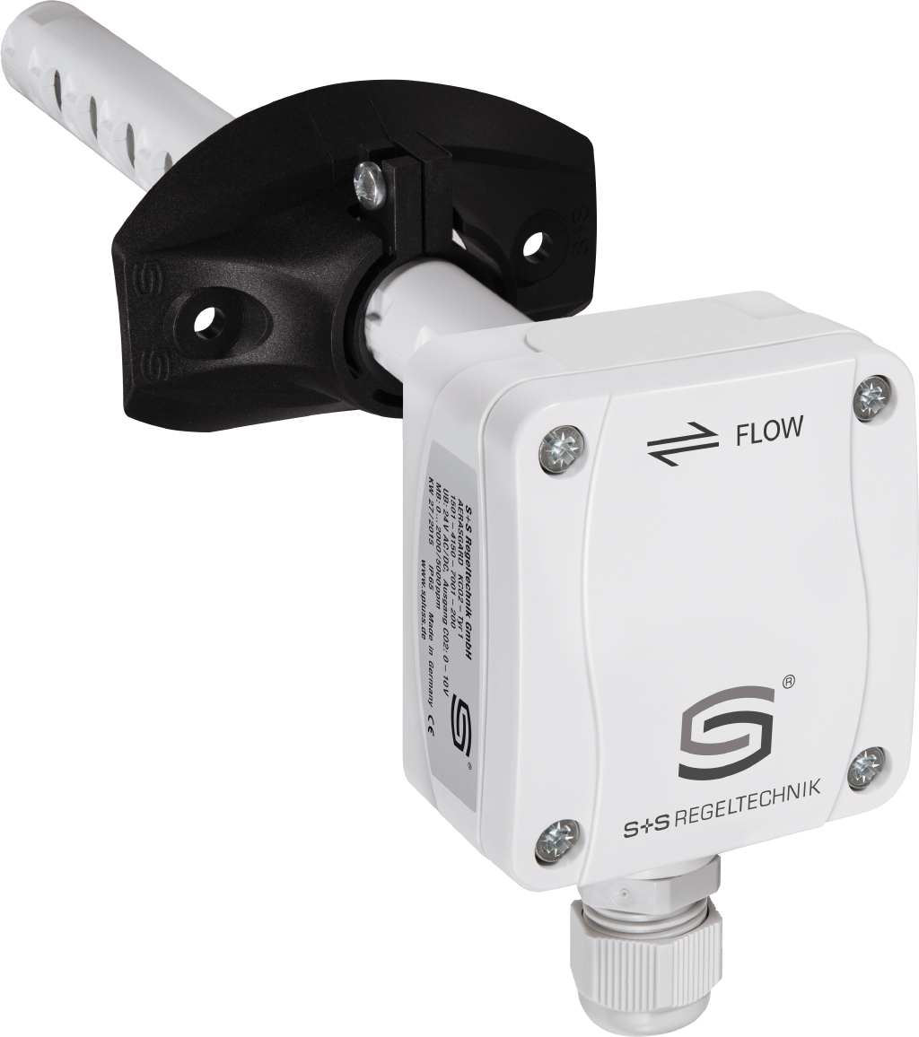 Kanal-CO2-Sensor | CO2-Fühler AERASGARD KCO2-SD-U, mit Metall-Sinterfilter - S+S Regeltechnik