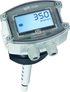 AERASGARD KFTM-CO2-Modbus LCD, mit geöffneter Abdeckung, mit Metall-Sinterfilter - S+S Regeltechnik