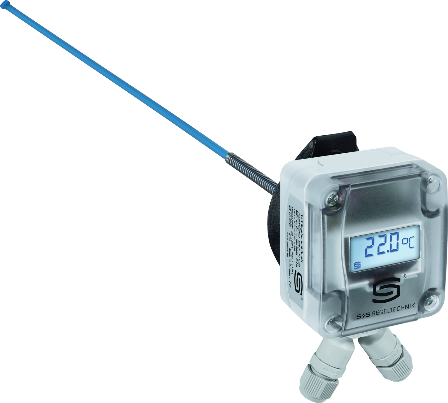 Mittelwerttemperaturmessumformer THERMASGARD MWTM-Modbus 0,4m LCD, mit LCD-Anzeige - S+S Regeltechnik