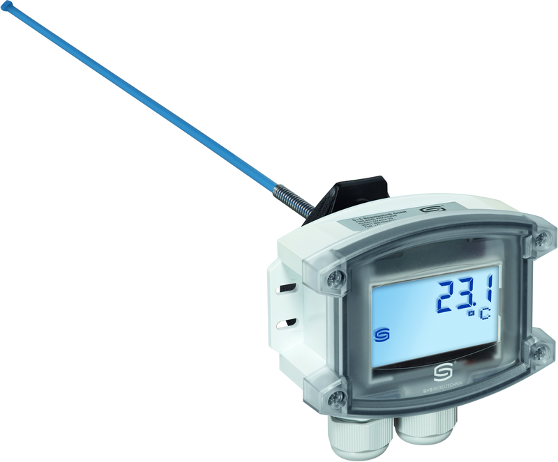 Mittelwerttemperaturmessumformer THERMASGARD MWTM-Modbus-T3 0,4m LCD, mit LCD-Anzeige - S+S Regeltechnik