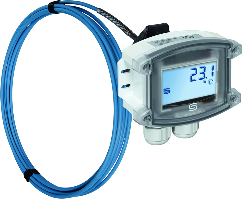 Mittelwerttemperaturmessumformer THERMASGARD MWTM-Modbus-T3 6m LCD, mit LCD-Anzeige - S+S Regeltechnik