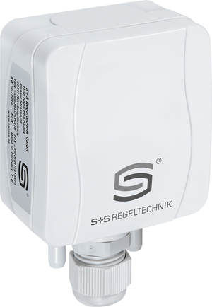 Differenzdrucksensor mit geschlossenem Gehäuse und Kabelverschraubung