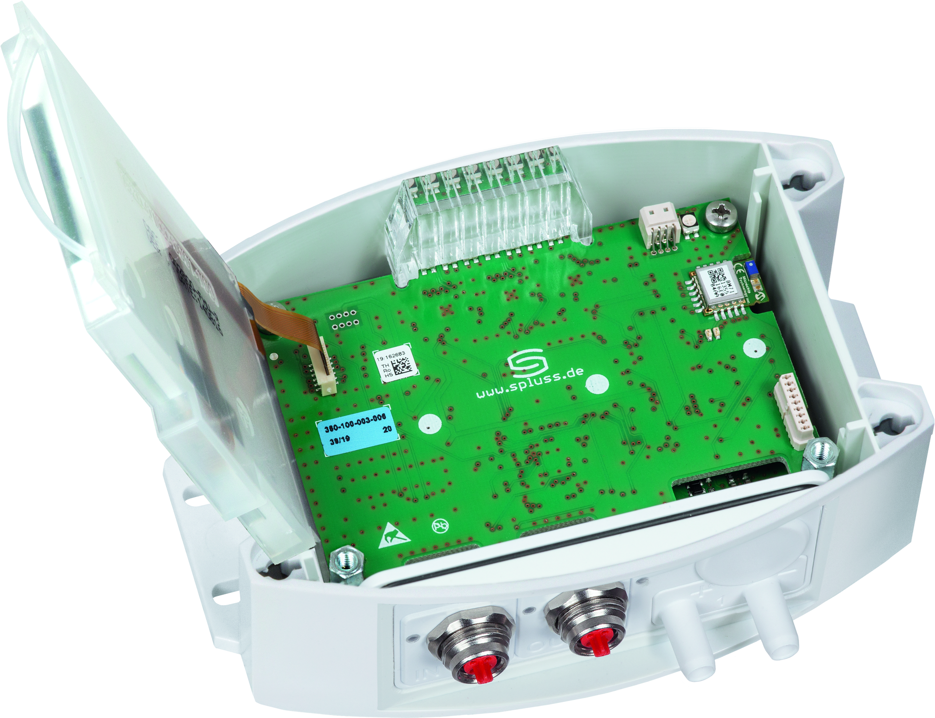 PREMASGARD 6127-ECATP LCD, mit geöffneter Abdeckung - S+S Regeltechnik