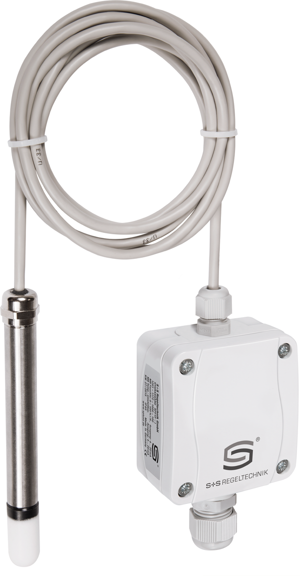 Raumpendelfeuchte- und Temperaturfühler HYGRASGARD RPFF-U, mit Kunststoff-Sinterfilter - S+S Regeltechnik