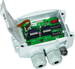HYGRASGARD RPFTF-Modbus-T3 LCD, mit geöffneter Abdeckung und LCD-Anzeige, mit Sinterfilter - S+S Regeltechnik