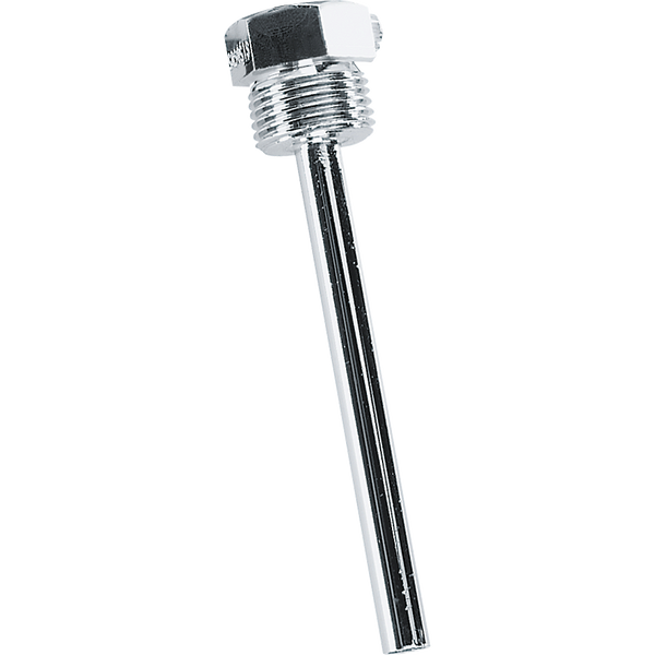 Tauchhülse aus Messing vernickelt Tauchhülsen TH08-MS 100MM - S+S Regeltechnik