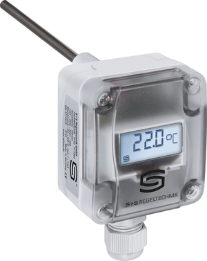 Temperaturmessumformer mit Display und Schutzrohr