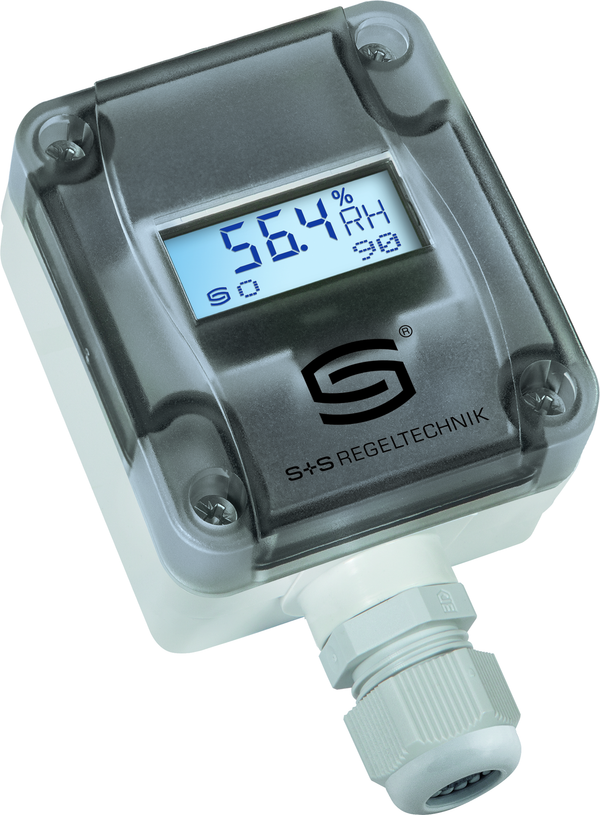 HYGRASREG TW-W LCD, mit geöffneter Abdeckung - S+S Regeltechnik