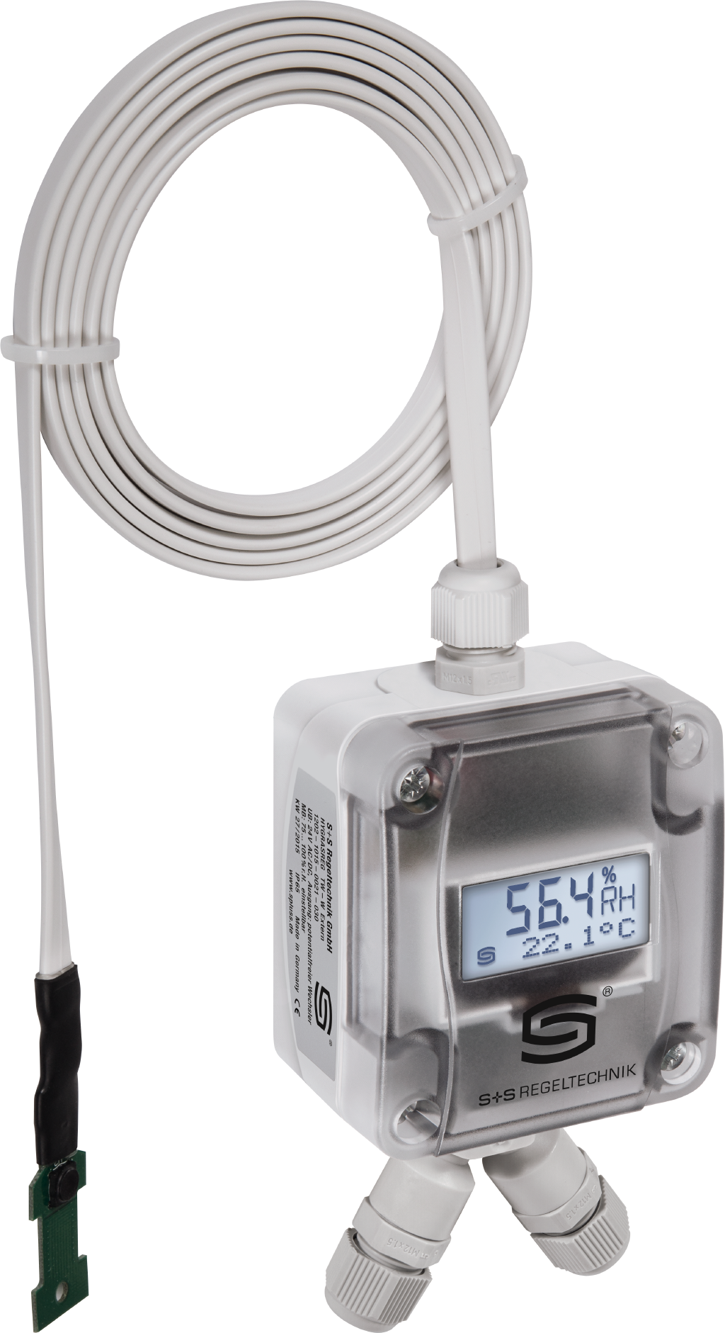 Taupunktwächter HYGRASGARD TW-Modbus extern LCD, mit LCD-Anzeige, mit Metall-Sinterfilter - S+S Regeltechnik