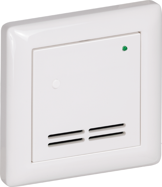 Sensor de temperatura ambiente con elementos de mando en el programa de interruptores de superficie THERMASGARD FSTF NTC10K L T - S+S Regeltechnik
