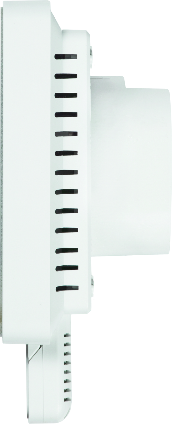 Vista lateral del RYMASKON® RYM 1461C-RH-WMOD, diseñado para controlar el clima en espacios residenciales y comerciales.